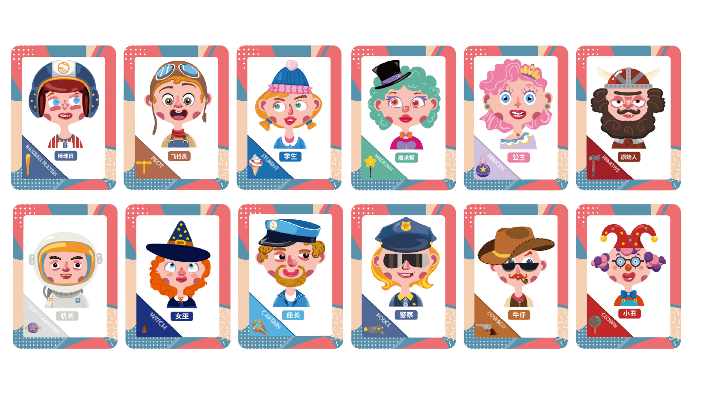 Magnetic Face character card collection